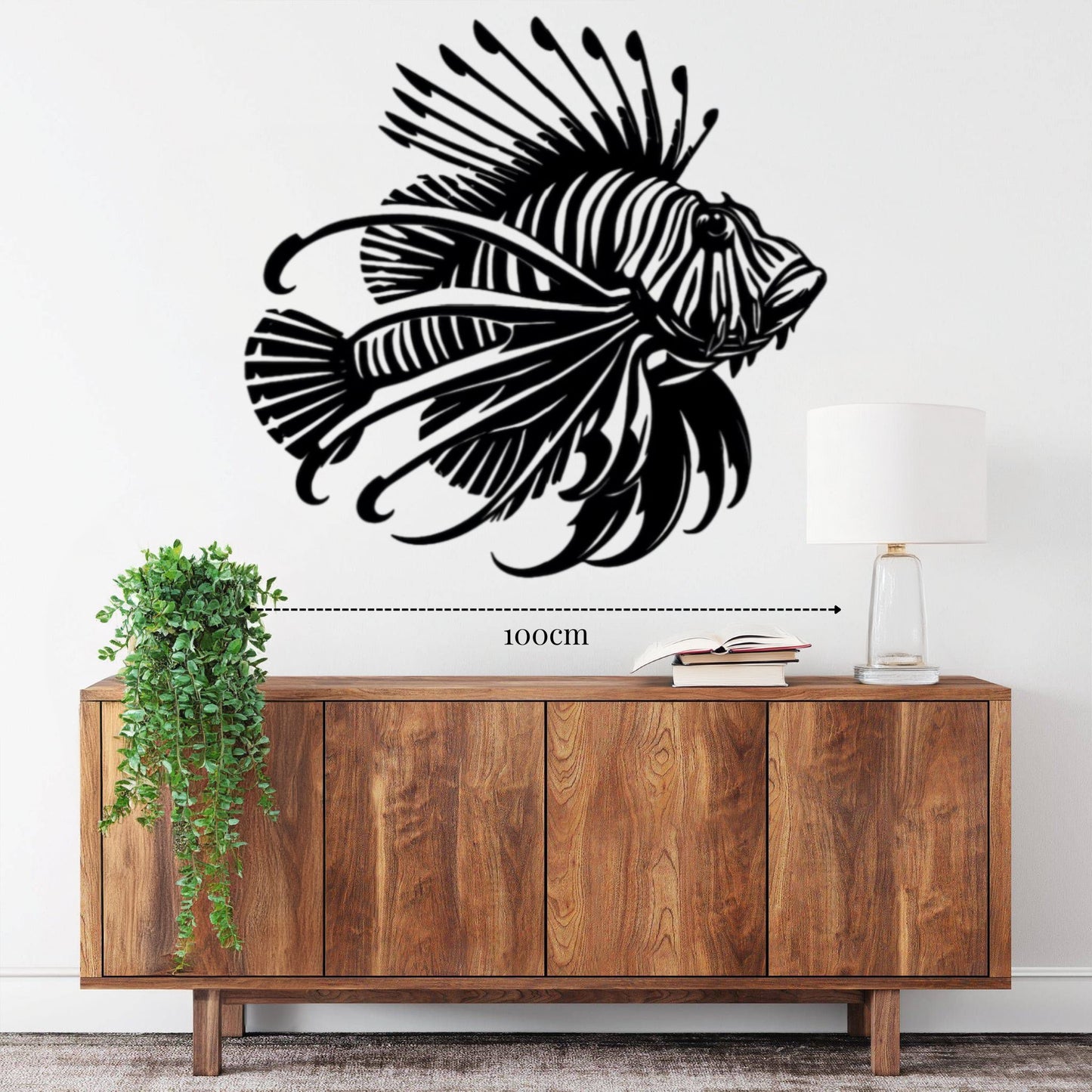 Décoration murale métal Poisson-lion