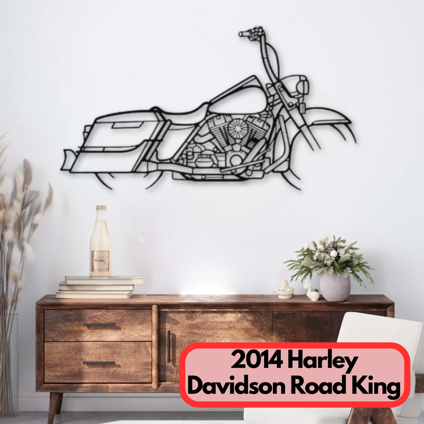 Décoration murale métal 2014 Harley Davidson Road King